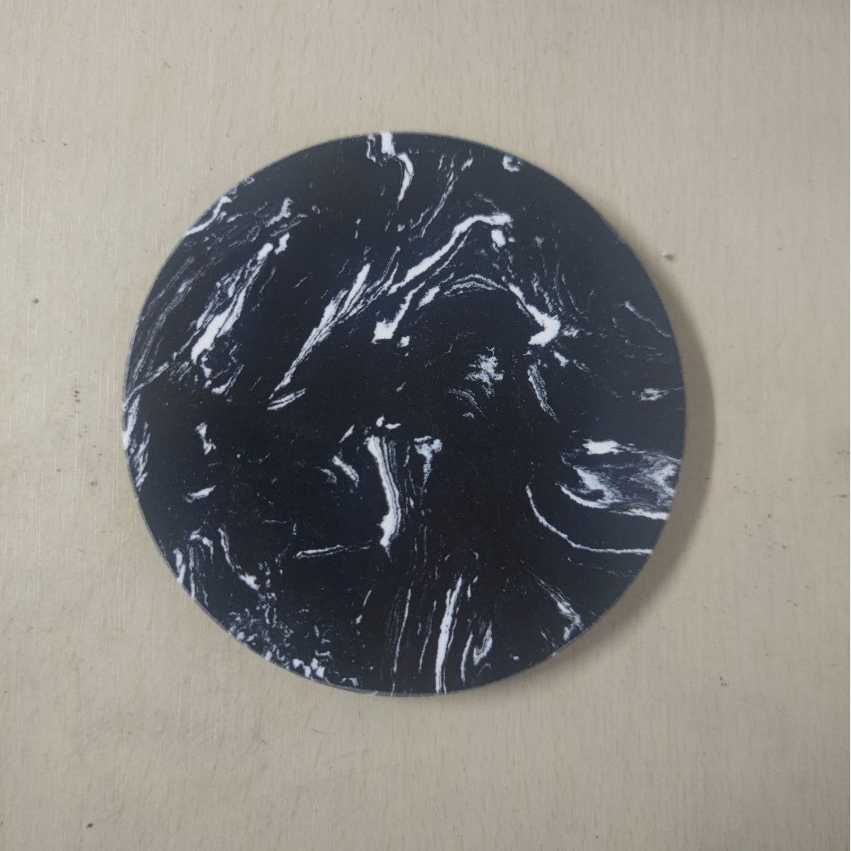 Marble Stitching Acacia Wood Coaster