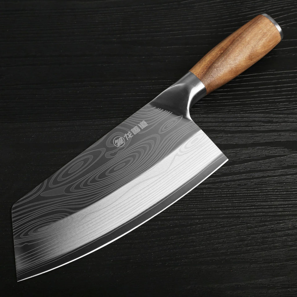 Stainless Steel Kitchen Knife with Rosewood Handle