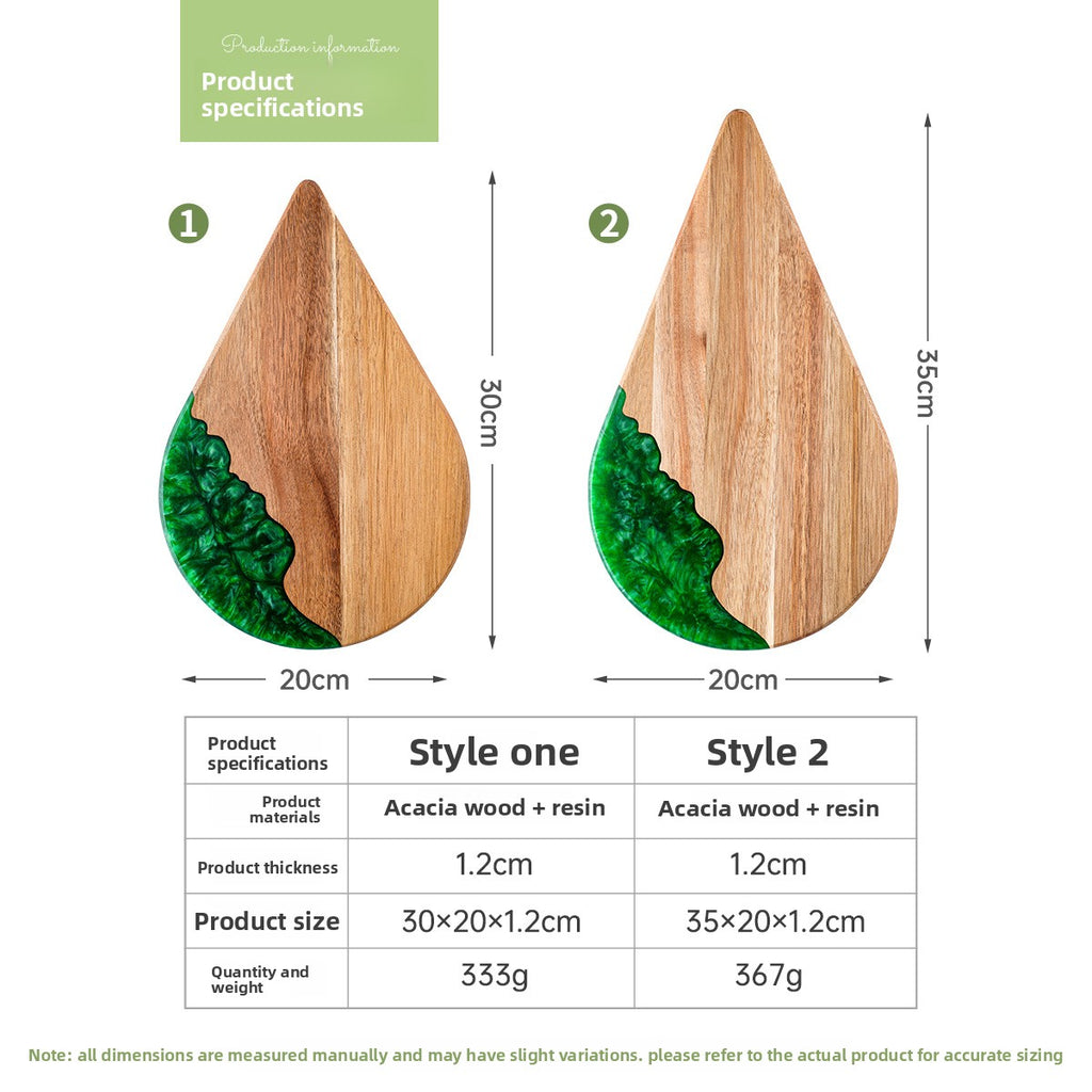 Acacia Wood Resin Cutting Board Pine Nut Shape Kitchen Chopping Board